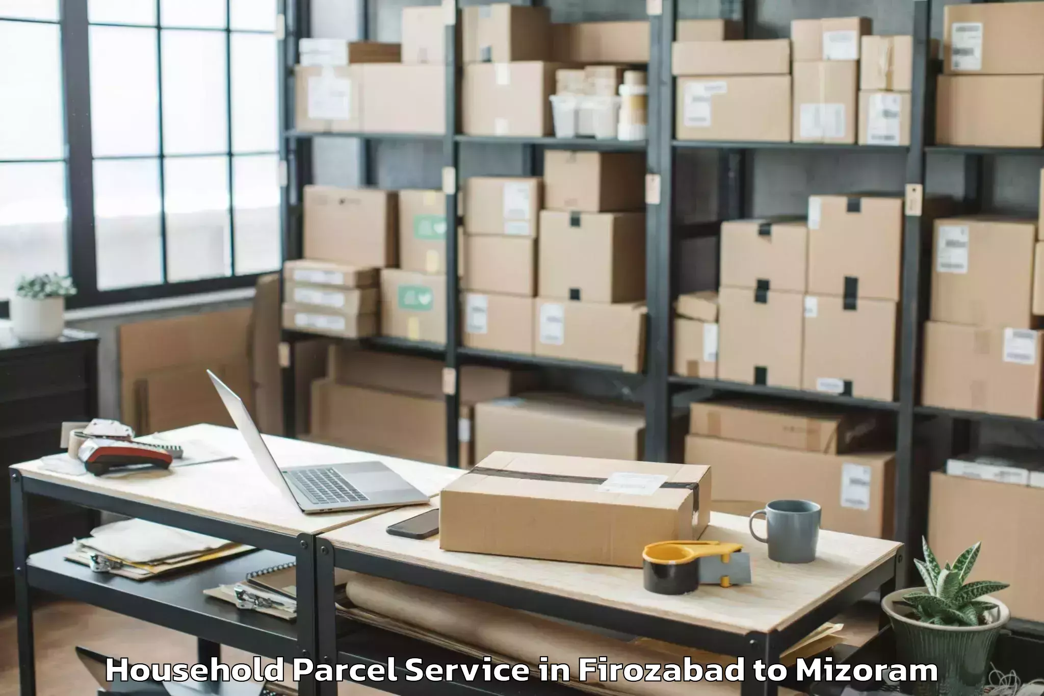 Easy Firozabad to Lungsen Household Parcel Booking